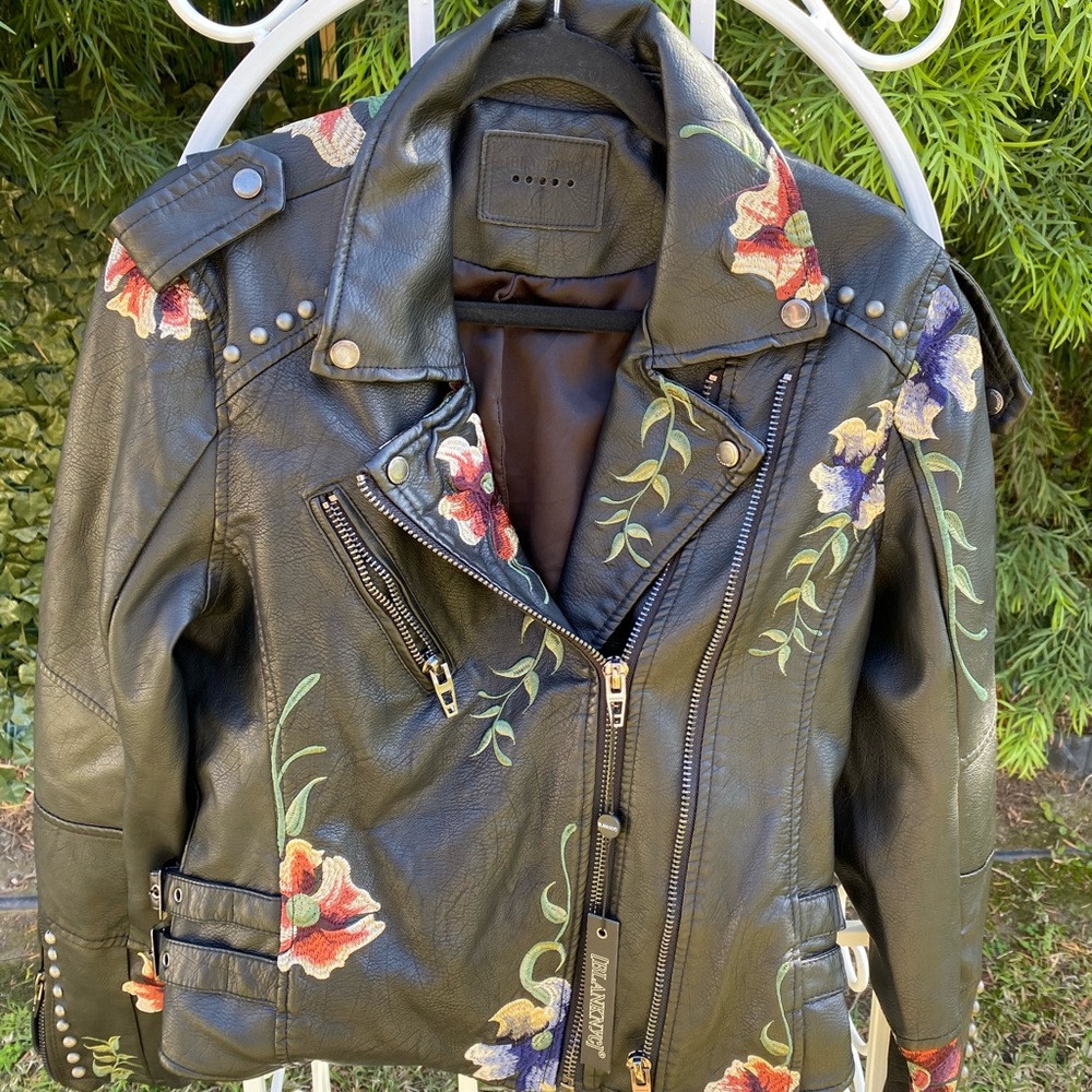 Blank NYC Large rose jacket. Bloggers favorite
